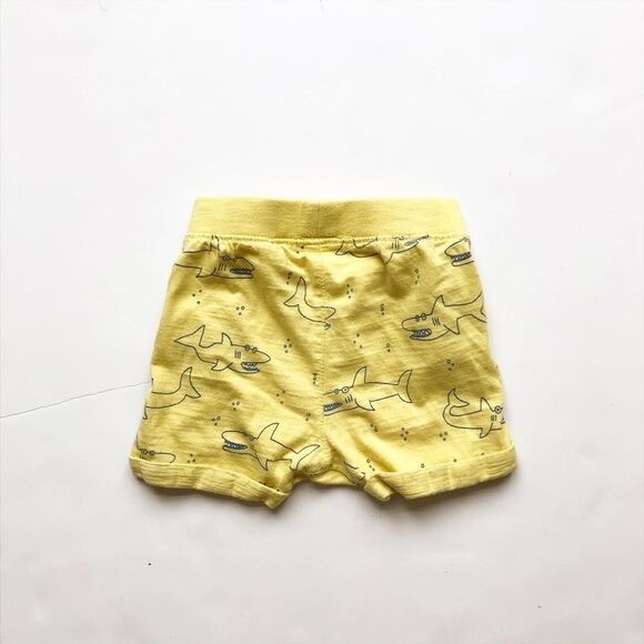Zara yellow shark print shorts EUC 6-9 months - Picture 4 of 4